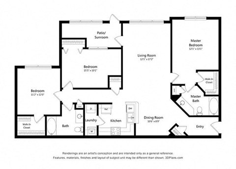 Wellington Ridge_3 Bedroom Floor Plan
